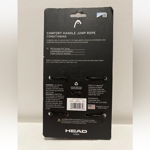 HEAD Fitness Jump Rope with Black Handles workout gym pro pvc cushioned athlete - Picture 2 of 2